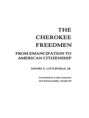 cover image of The Cherokee Freedmen